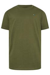 BadRhino Big & Tall kaki groen T-shirt van zware kwaliteit