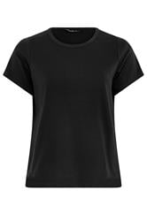 YOURS Curve zwart T-shirt van interlock-katoen
