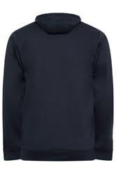 BadRhino Big & Tall Navy Blue Zip Through Hoodie | BadRhino  7