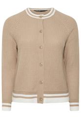 YOURS Plus Size Brown Crew Neck Knitted Cardigan | Yours Clothing 7