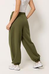 PixieGirl Petite Women's Olive Green Brushed Balloon Joggers | PixieGirl 2