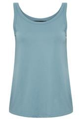 YOURS Plus Size Light Blue Core Basic Vest Top | Yours Clothing 5