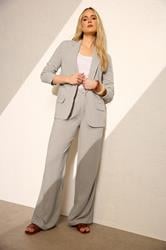 LTS Tall Women's Natural Brown Linen Pleated Wide Leg Trousers | Long Tall Sally 3