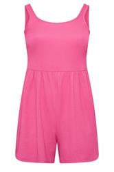 YOURS Plus Size Hot Pink Playsuit | Yours Clothing 5