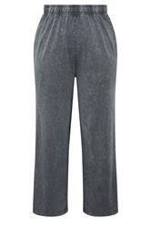LIMITED COLLECTION Curve Grey Acid Wash Wide Leg Trousers