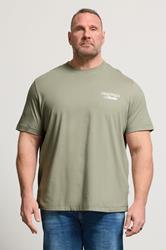 JACK & JONES Big & Tall Seagrass Green Studio Graphic T-Shirt | BadRhino 3