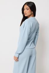 PixieGirl Petite Women's Light Blue Ribbed Soft Touch Cardigan | PixieGirl 2