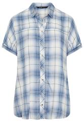 YOURS Curve Blue Checked Shirt