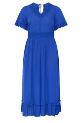 YOURS Curve Cobalt Blue Crochet Maxi Dress