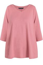EVANS Plus Size Pink V-Neck Cotton Top | Evans 5