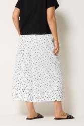 YOURS Plus Size White Polka Dot Culottes | Yours Clothing 2