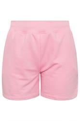 YOURS Curve Pink Jogger Shorts