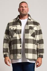 BadRhino Big & Tall Brown Checked Shacket | BadRhino 3