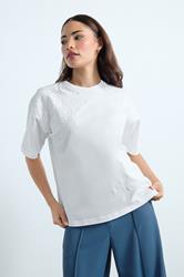 PixieGirl Petite Women's White Paisley Cotton T-Shirt | PixieGirl 3