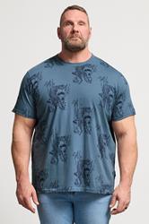 BadRhino Big & Tall Light Blue Tiger Graphic T-Shirt | BadRhino 1