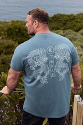 BadRhino Big & Tall Blue Dragon Graphic T-Shirt | BadRhino 3