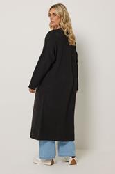 YOURS Plus Size Black Maxi Knitted Cardigan | Yours Clothing 2