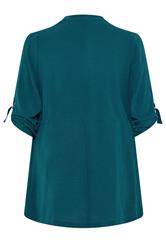 EVANS Plus Size Teal Green Lightweight Waterfall Jacket | Evans 6