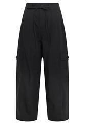 PixieGirl Petite pantalones cargo negros de popelina de algodón con pierna tipo Barrel