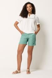 M&Co Green Cotton Poplin Shorts | M&Co 1