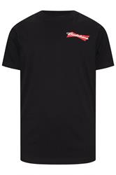 BadRhino Big & Tall Camiseta negra con estampado gráfico de cerveza