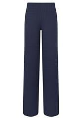 LTS Tall Navy Blue Textured Elasticated Wide Leg Trousers