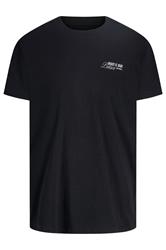 JACK & JONES Big & Tall camiseta gráfica negra con diseño de isla