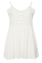 YOURS Plus Size White Broderie Anglaise Peplum Top | Yours Clothing 5