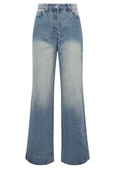 LTS Tall Women's Light Blue Wash Studded Cotton Wide Leg Jeans | Long Tall Sally 6