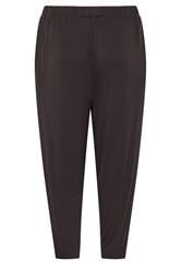 YOURS Plus Size Brown Wide Leg Seam Joggers | Yours Clothing 6