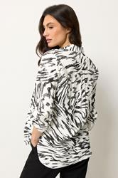 M&Co Black & White Abstract Print Shirt | M&Co 2