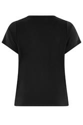 YOURS Plus Size Black Interlock T-Shirt | Yours Clothing 6