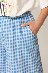 YOURS Plus Size Blue Gingham Shorts | Yours Clothing 4