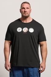 Ben Sherman Big & Tall Black Speed Graphic T-Shirt | BadRhino 3