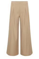 PixieGirl Petite pantalones palazzo con plisado frontal marrón natural