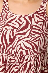 YOURS Plus Size Orange Zebra Textured Smock Dress | Yours Clothing 4