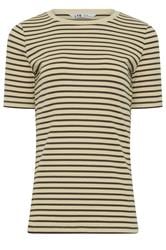 LTS Tall Chocolate Brown Stripe Cotton Ribbed T-Shirt