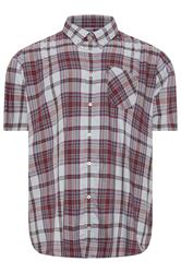 BEN SHERMAN Big & Tall lichtblauw geruit overhemd