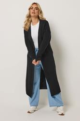 YOURS Plus Size Black Maxi Knitted Cardigan | Yours Clothing 1