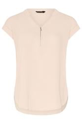 EVANS Blusa rosa con cremallera delantera
