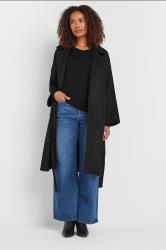 M&Co Black Faux Suede Wrap Formal Coat | M&Co 1