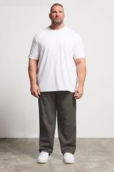 BadRhino Big & Tall Brown Textured Trousers | BadRhino 2