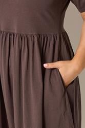 YOURS Plus Size Chocolate Brown Throw on Smock Dress | Yours Clothing 4