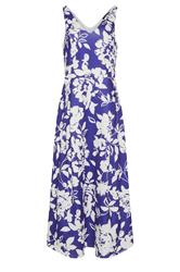 LTS Tall Women's Navy Blue Floral Pleated Midi Dress | Long Tall Sally 5