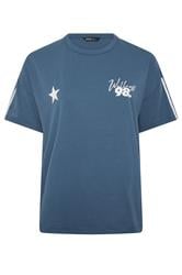 YOURS ACTIVE Curve Blue 'Wellness Studio' T-Shirt