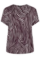 EVANS Plus Size Berry Red Crinkle Top | Evans 5