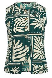 LIMITED COLLECTION Plus Size Green Palm Leaf Waistcoat | Yours Clothing 6