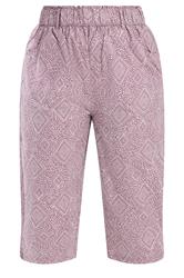 YOURS Curve Lilac Purple Geometric Cropped Trousers