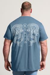 BadRhino Big & Tall Blue Dragon Graphic T-Shirt | BadRhino 5