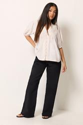 M&Co Petite Light Pink Sequin Embellished Blouse | M&Co 1
